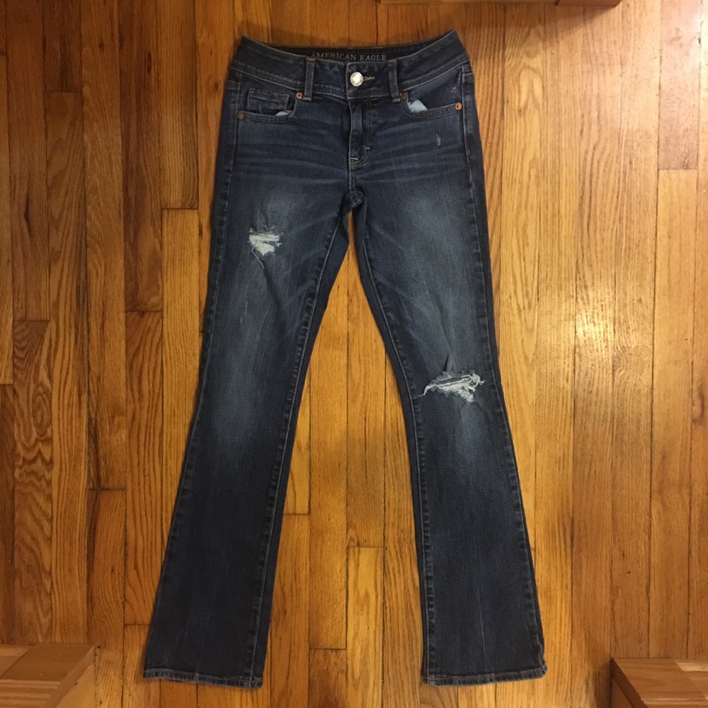 American Eagle Distressed Boot Kick- 0